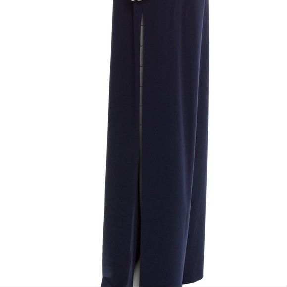 ALICE + OLIVIA High-Rise Navy Blue Wide-Leg Pants - Picture 6 of 8